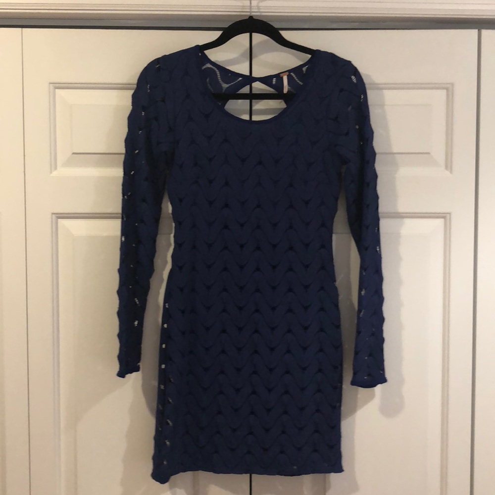 Free People Dress in Royal Blue